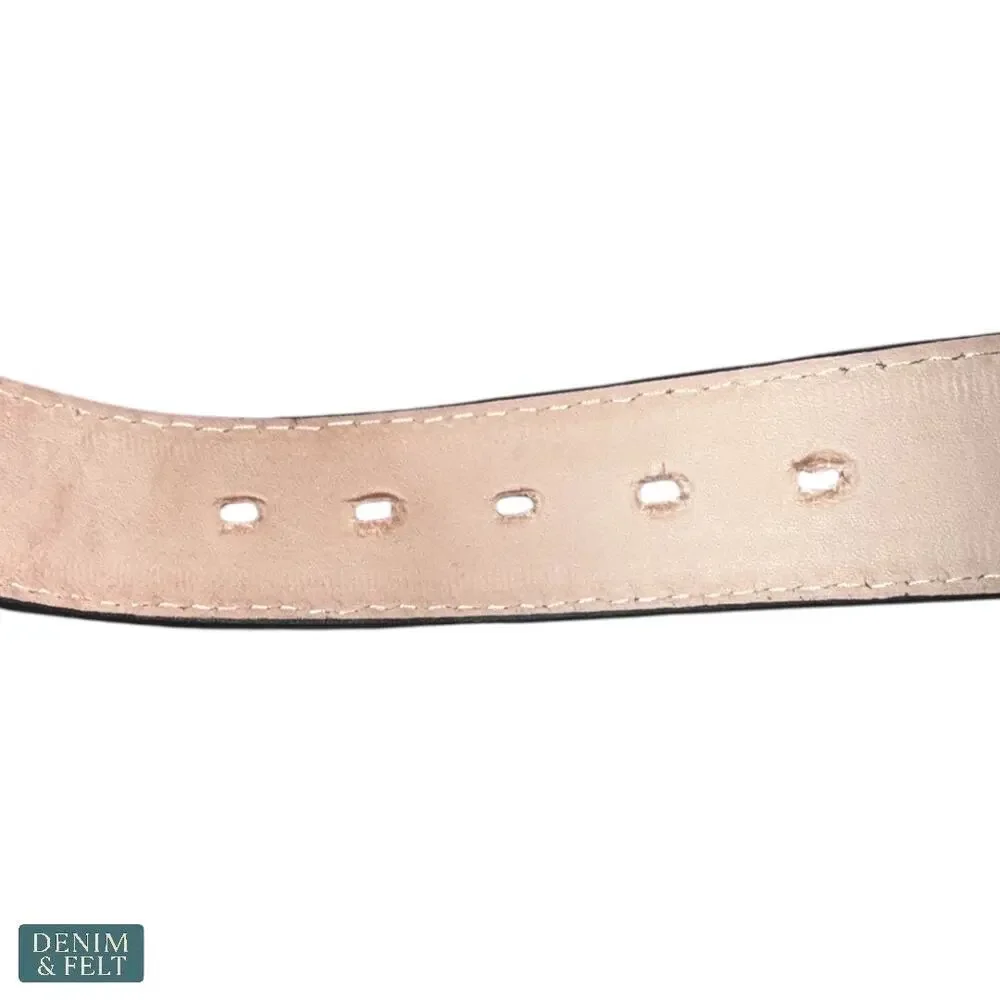 NEW Cinturones Moreno‎ Black Embroidered Leather Horse Belt Western Equestrian